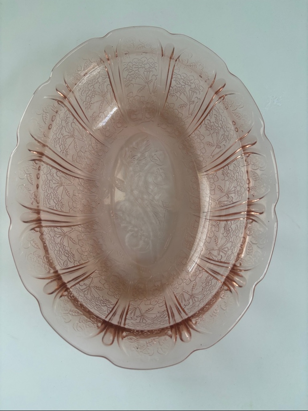 Vintage Cherry Blossom Pink Depression Glass